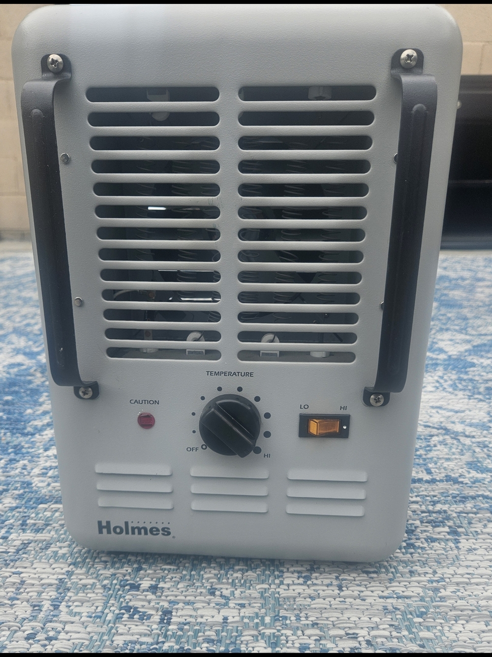 Holmes Gray Portable Space Heater with Adjustable Thermostat